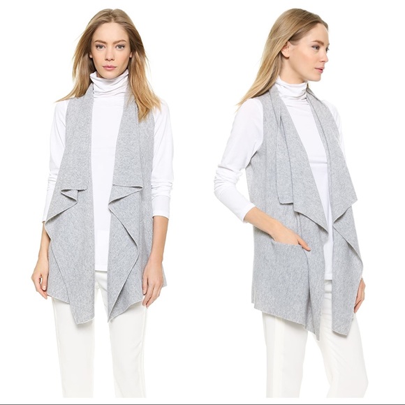Vince Sweaters - Vince Draped Open Sweater Vest